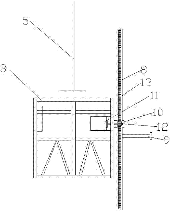 External wall hanging basket installing structure