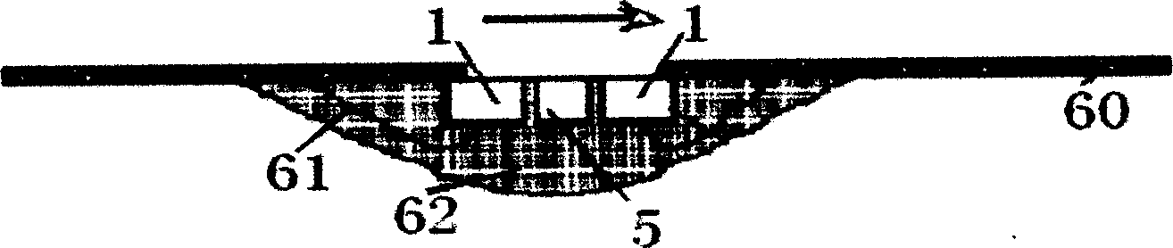 Wind speed sensor based on micro mechanic working and its producing method