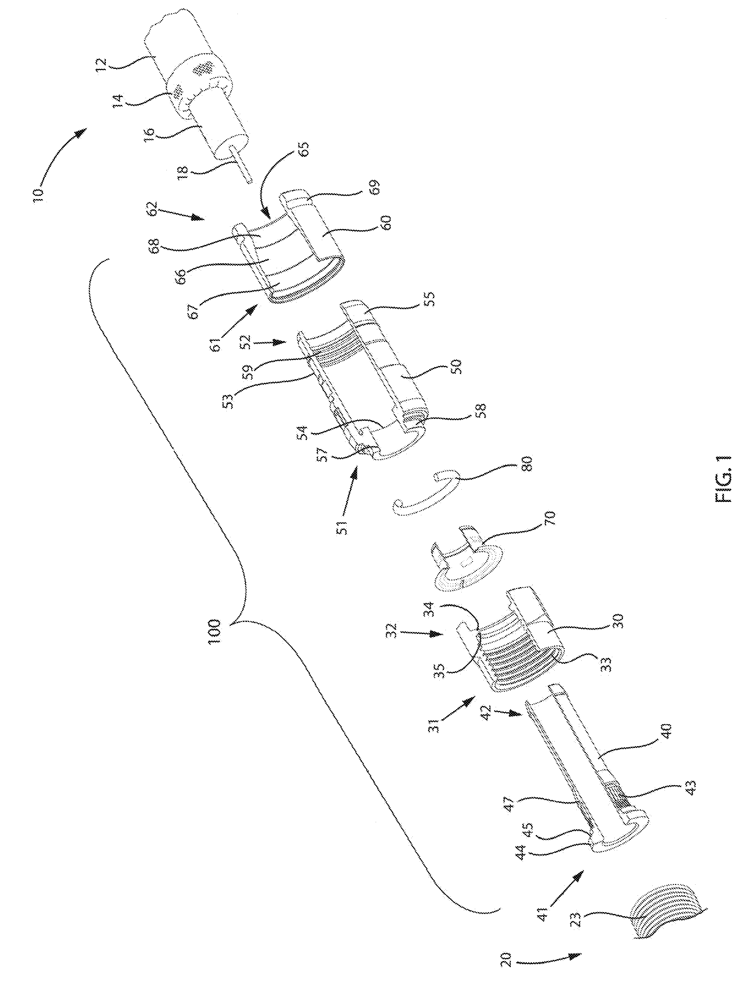 Coaxial cable connector having electrical continuity member