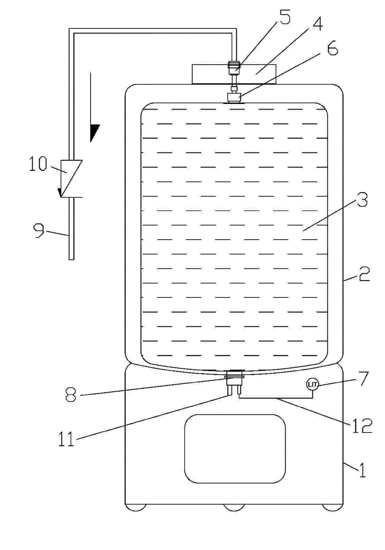 Purified water storage device