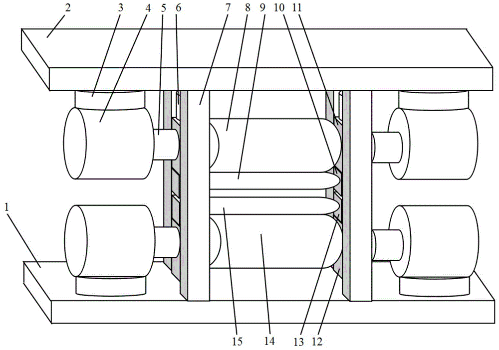 Support roll bilateral direct transmission gear of four-roll plate and strip rolling mill