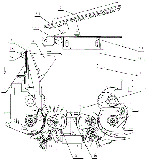 Stacking mechanism of cash recycling system