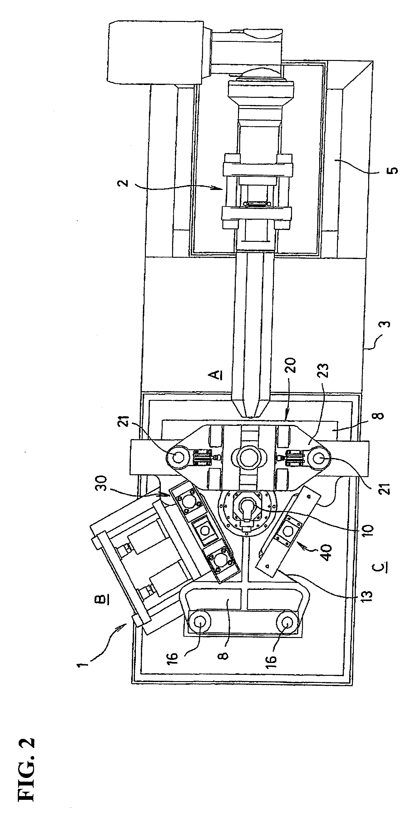 Injection/stretch blow molding machine