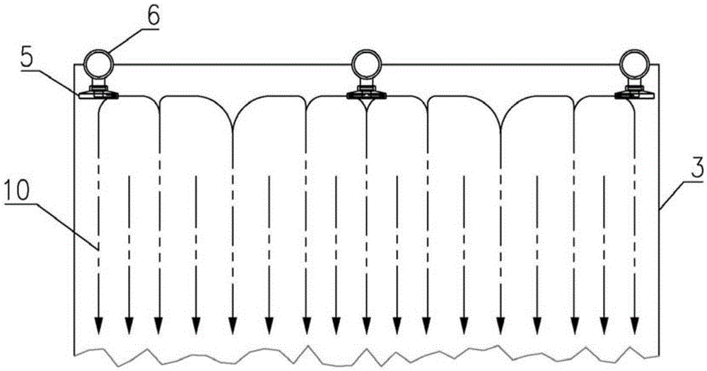 Water film forming device of horizontal wet electrostatic precipitator