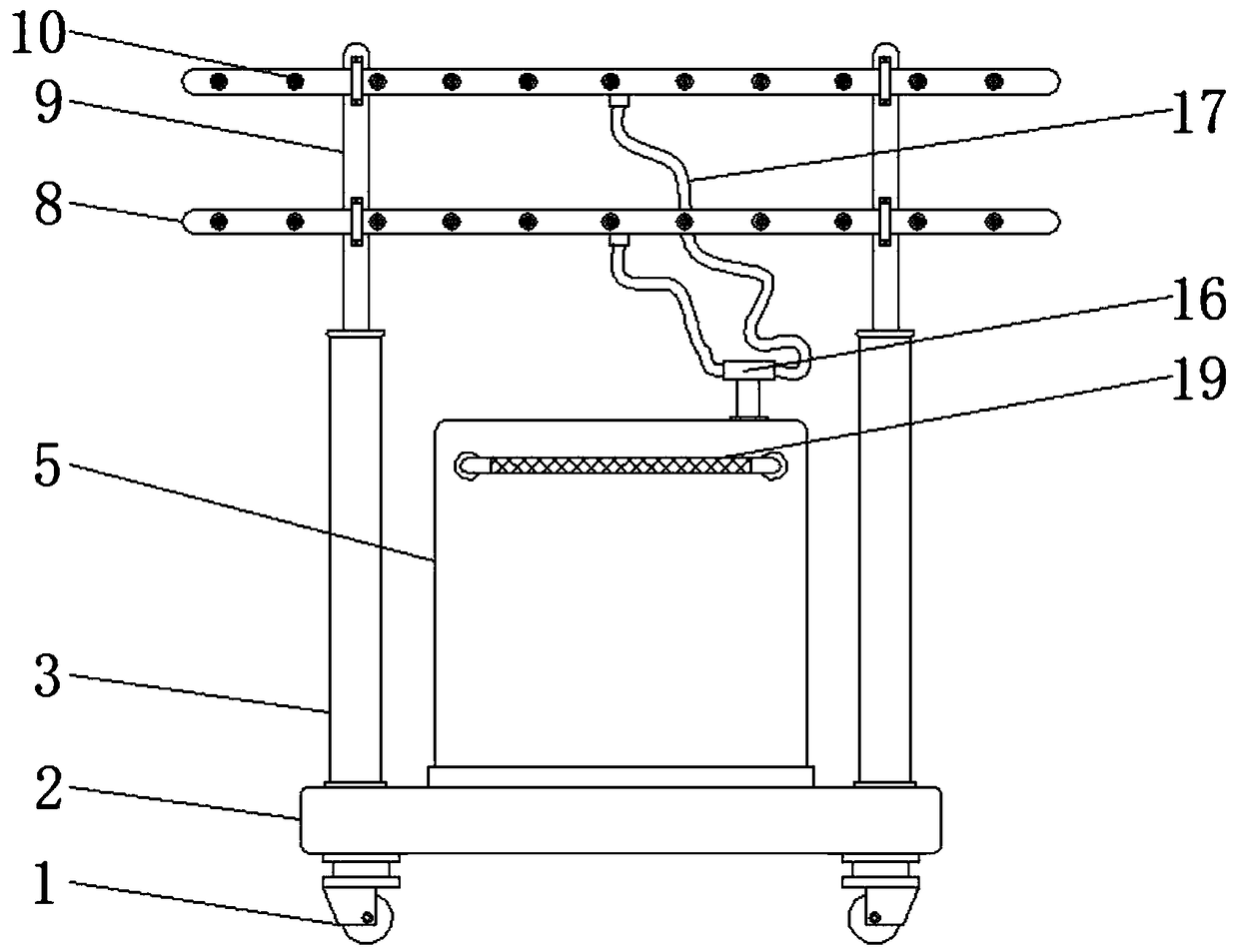 Humidifying device for cultivation in hericium erinaceus plant