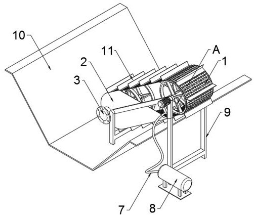 Pneumatic cleaning composite filter screen filtering device