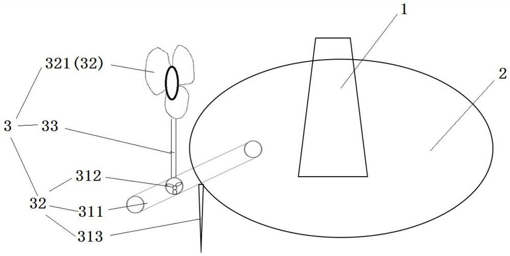 Offshore wind power foundation with sand guiding function