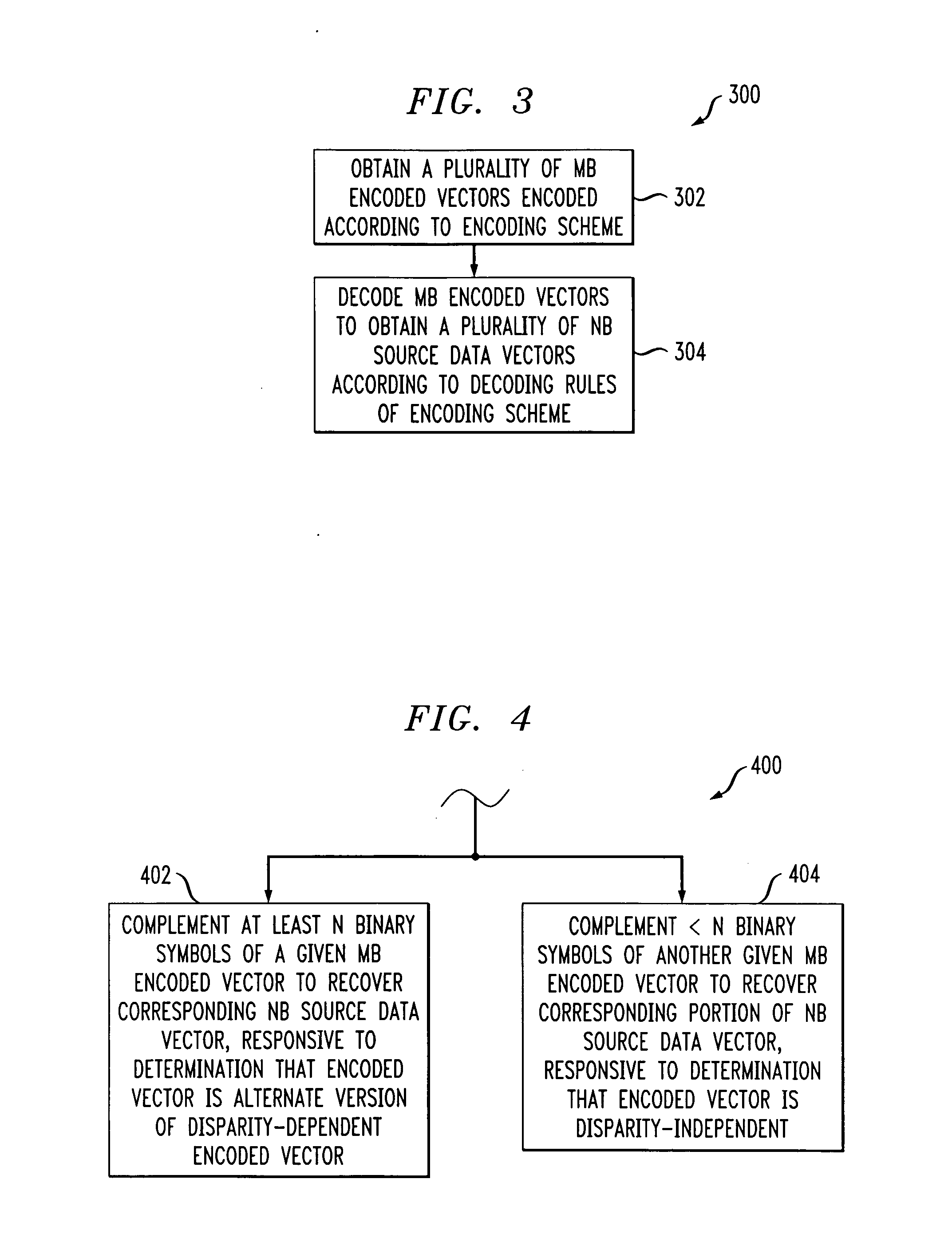 Nb/mb coding apparatus and method using both disparity independent and disparity dependent encoded vectors