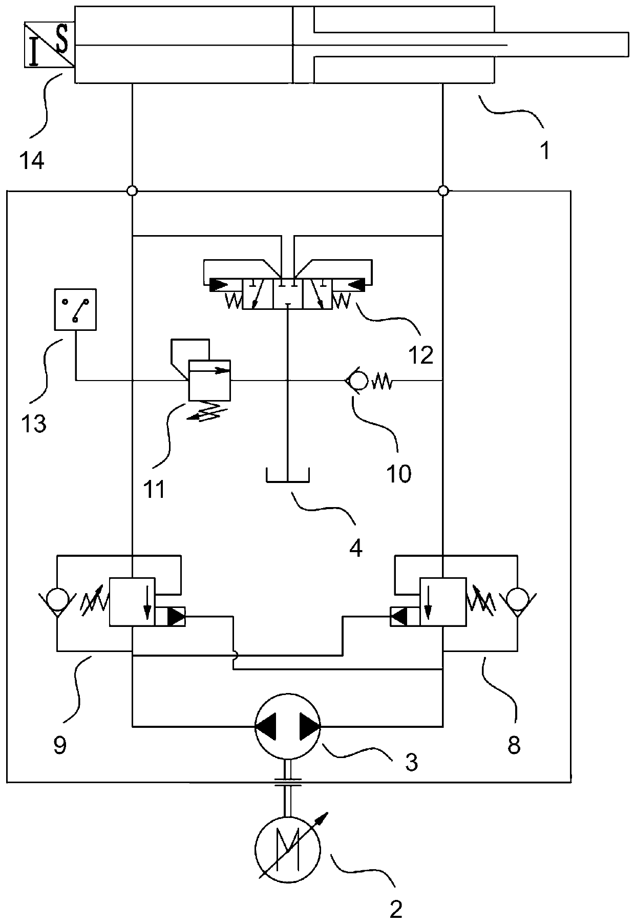 Shore bridge tilting-snagging integrated electric hydraulic control system and method