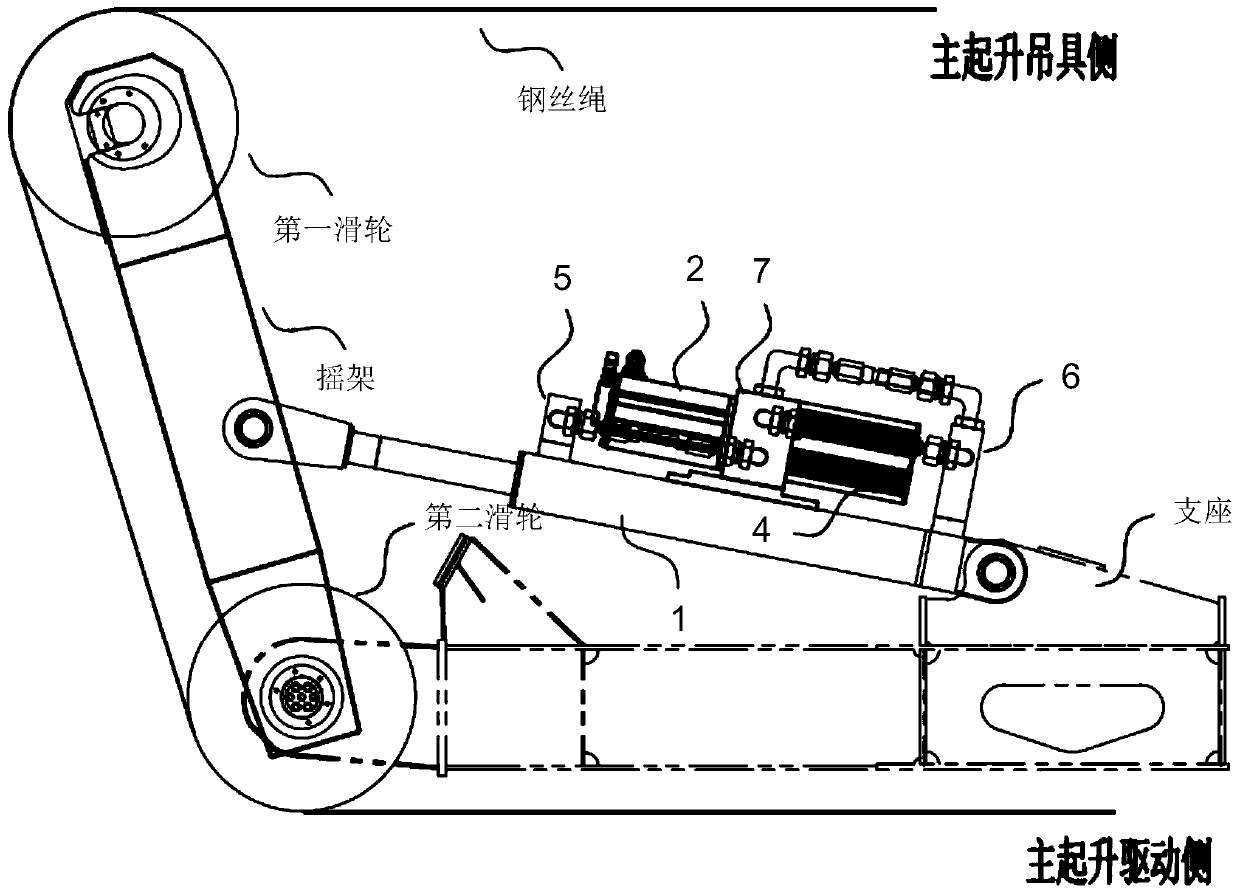 Shore bridge tilting-snagging integrated electric hydraulic control system and method