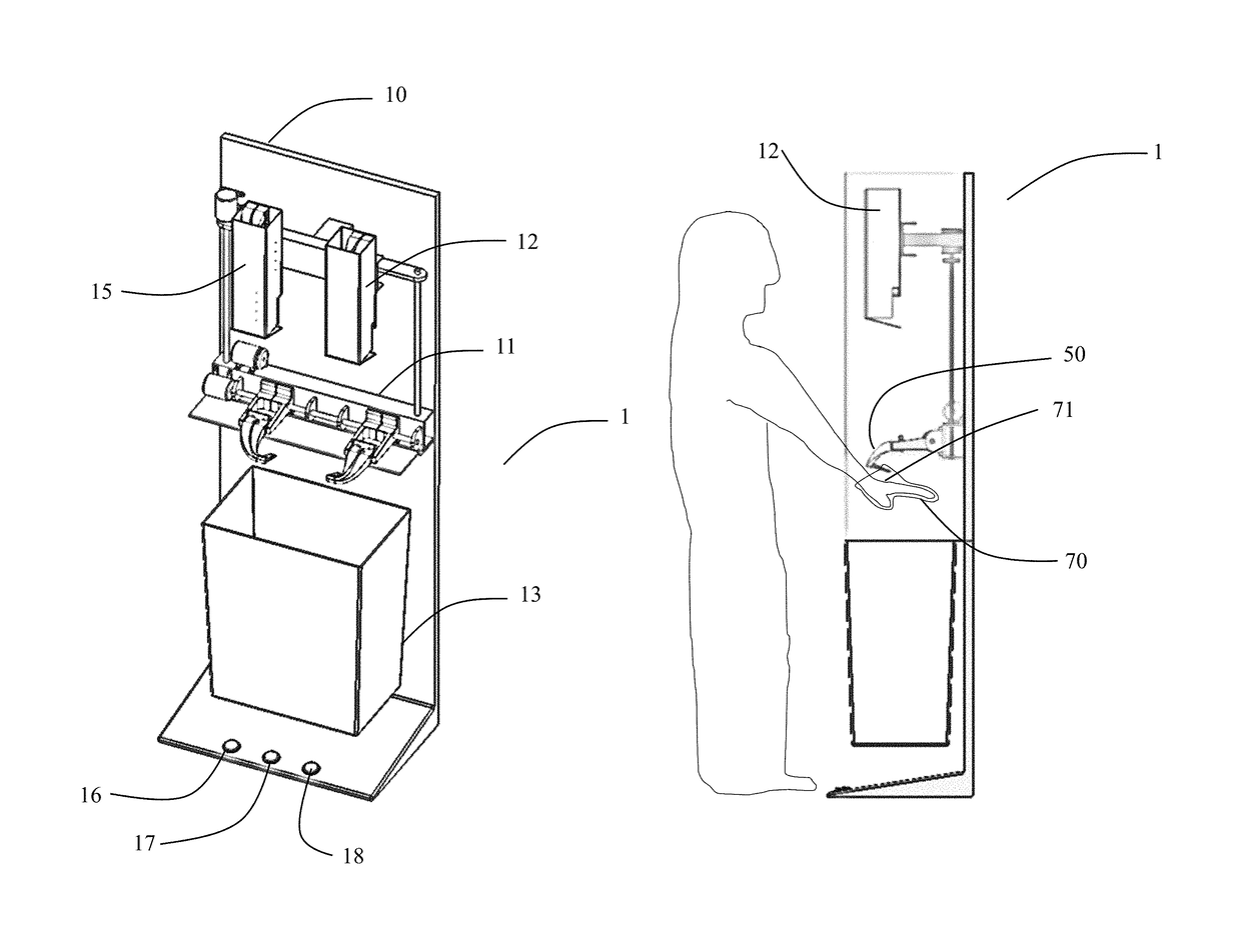 System and method for safe removal and disposal of glove