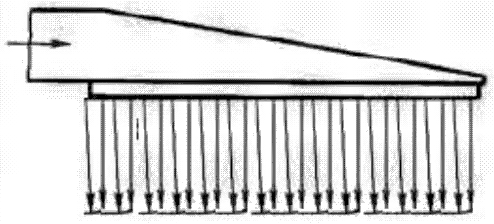 A square column wall-attached air supply with a circular equal-section flow equalization device