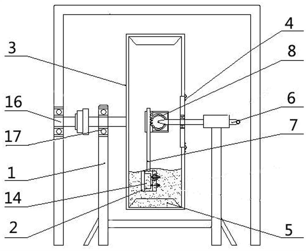 A tank type erosion wear test device and method