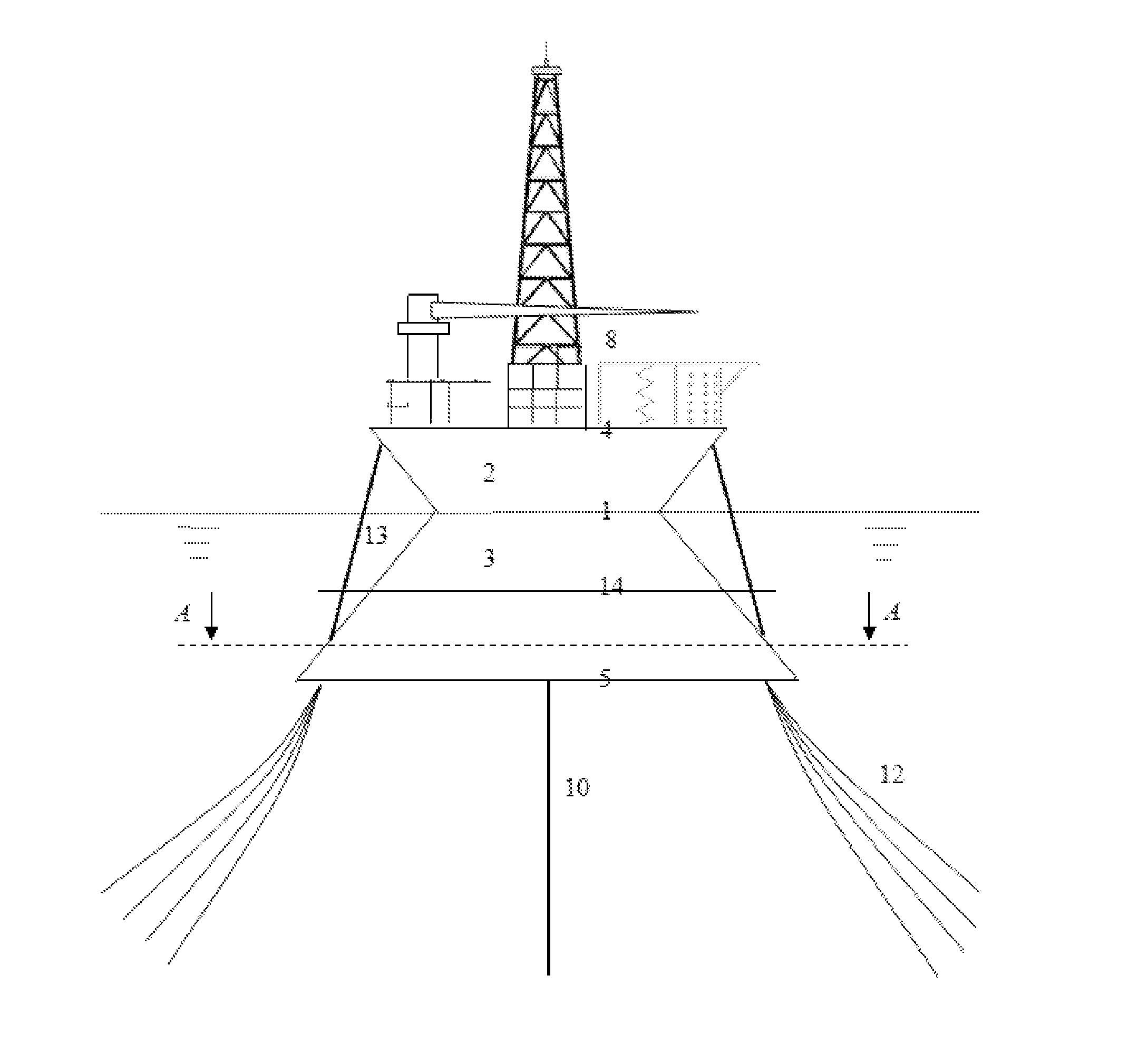 Sandglass type ocean engineering floating structure