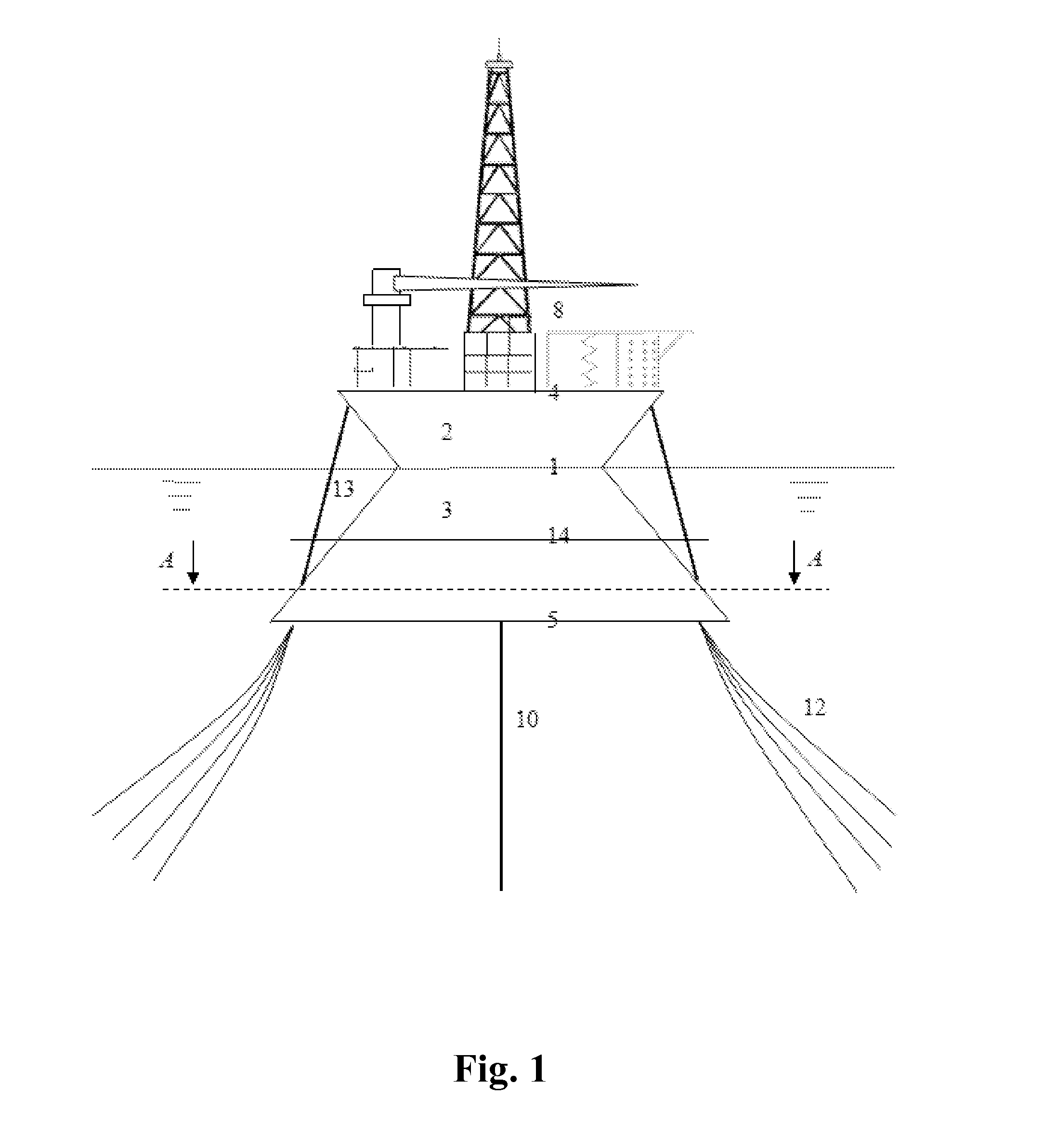 Sandglass type ocean engineering floating structure