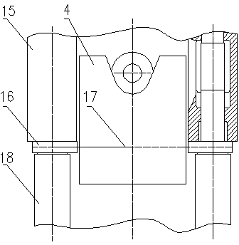 Fine adjustment device for slide block of four-column overhead oil cylinder press