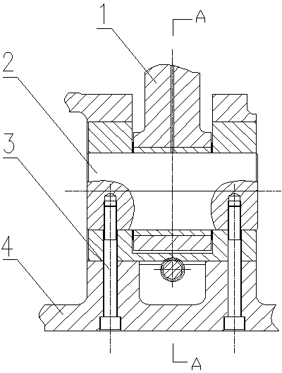 Fine adjustment device for slide block of four-column overhead oil cylinder press