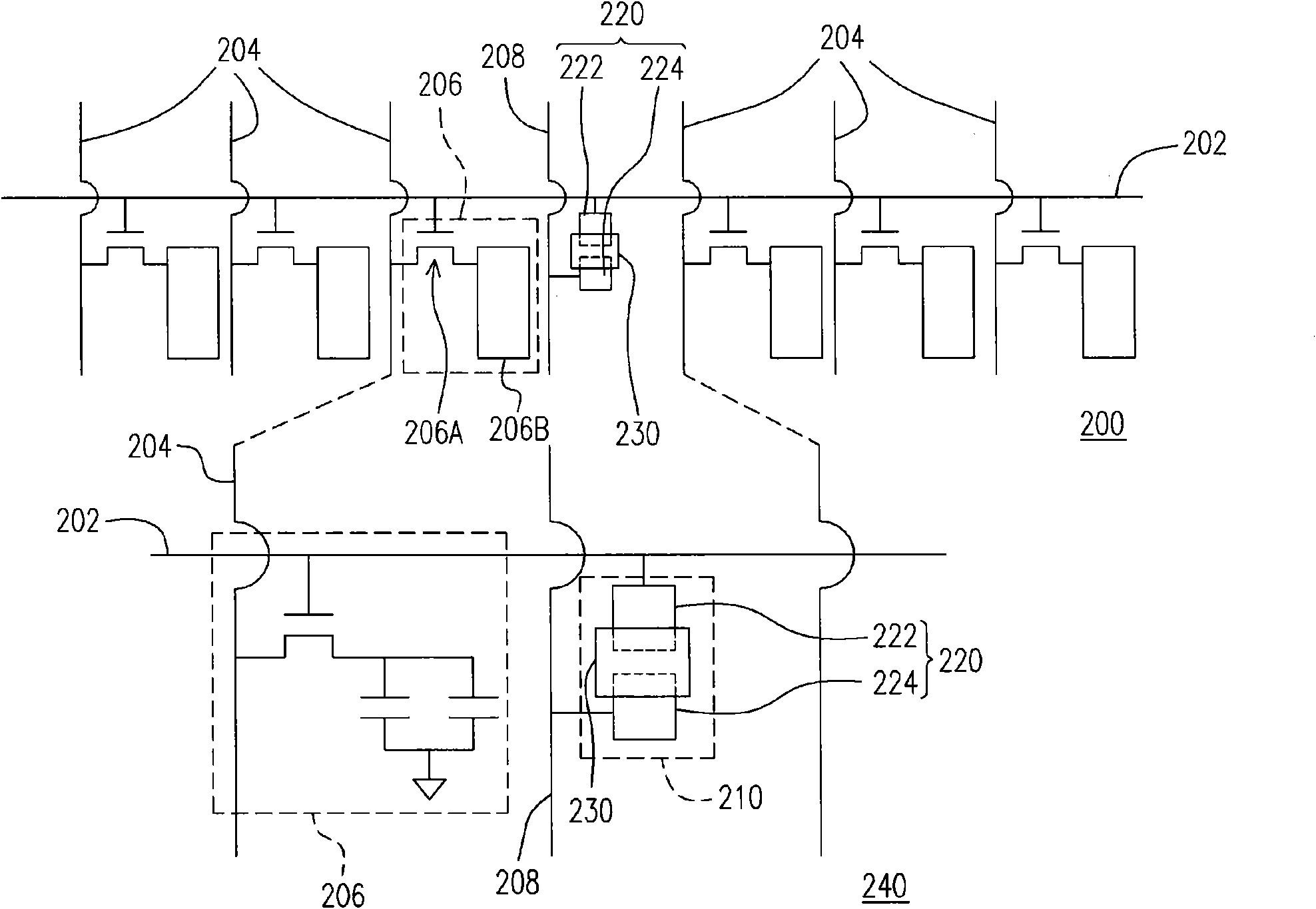 Touch control type display panel