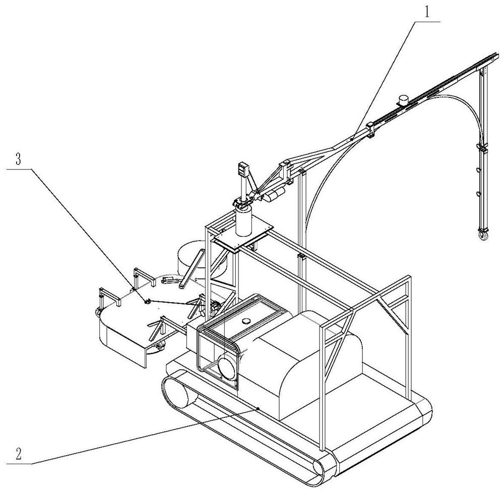 Multi-function operating machine and operating method integrating orchard profiling spray and obstacle avoidance mowing