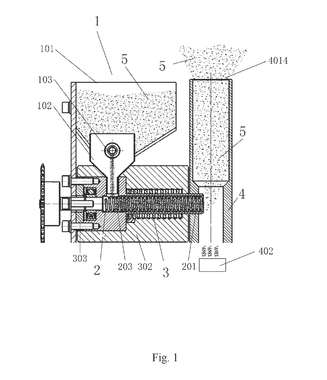 Cold firework spurting apparatus