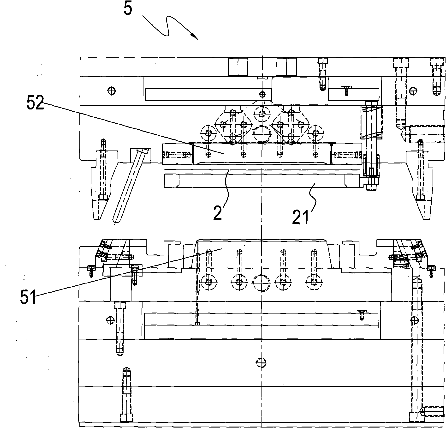 Injection molding method for in-mold ornament