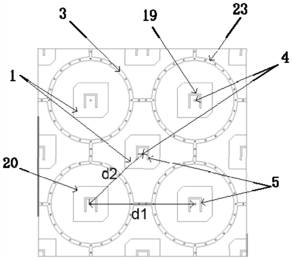 Transceiving common-caliber phased array antenna