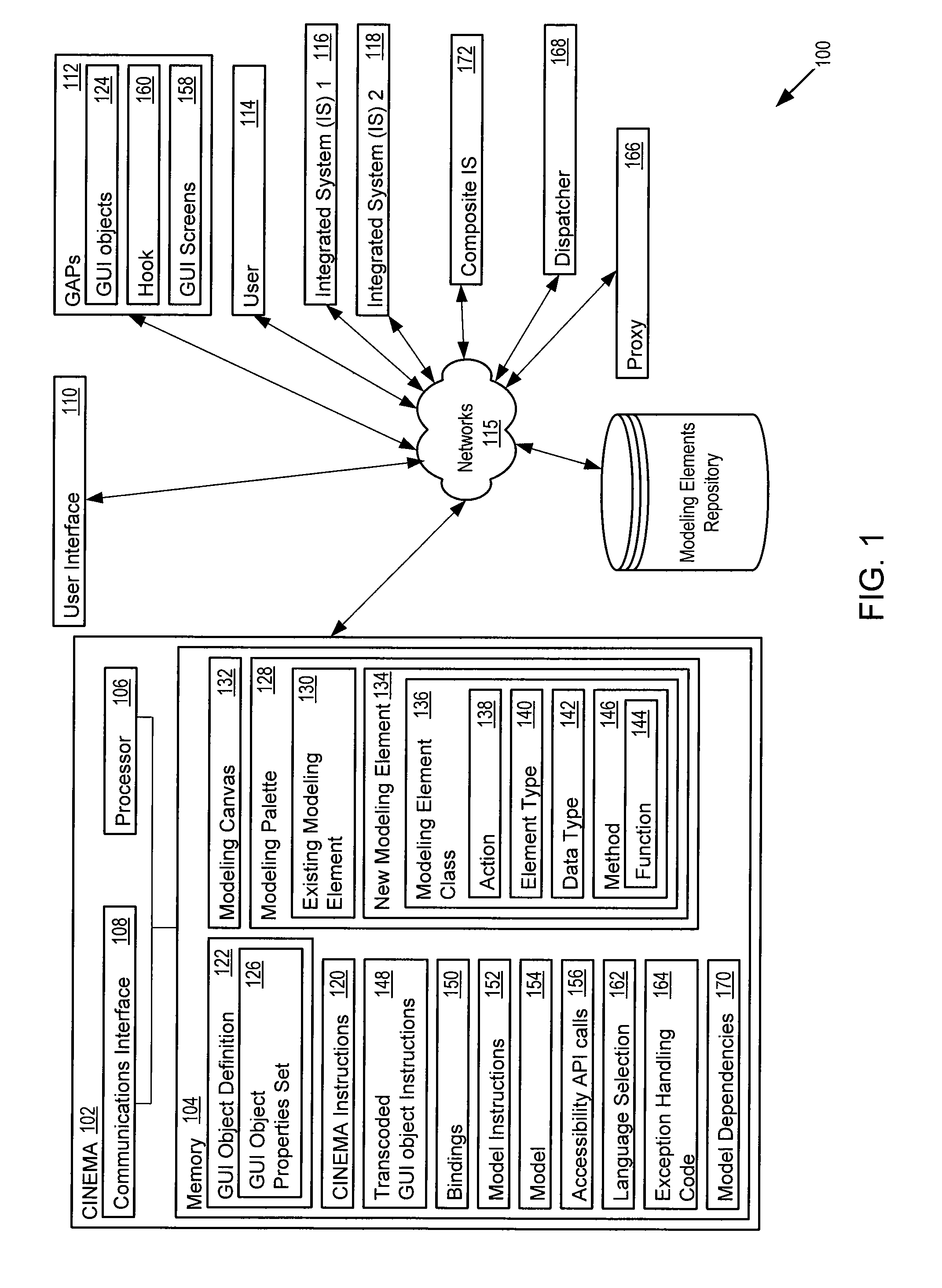 Compositional modeling of integrated systems using event-based legacy applications