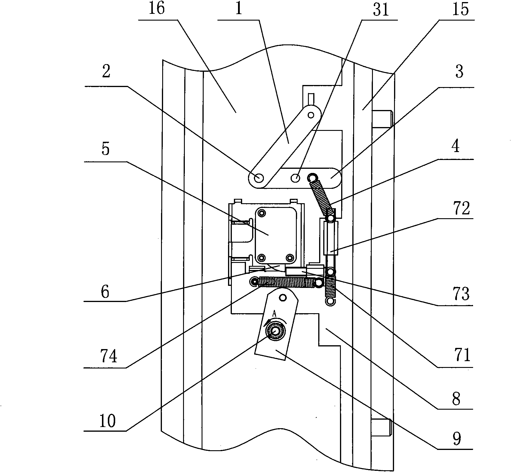 Cabinet door locking device with emergency opening function