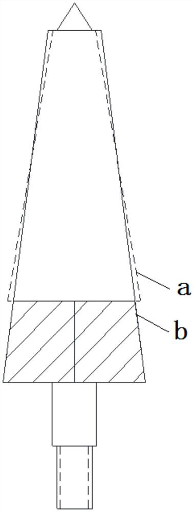 A large cone twin extruder foaming screw