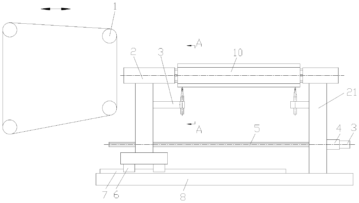 Silicon single crystal rod cutting surface angle detection device and squaring machine