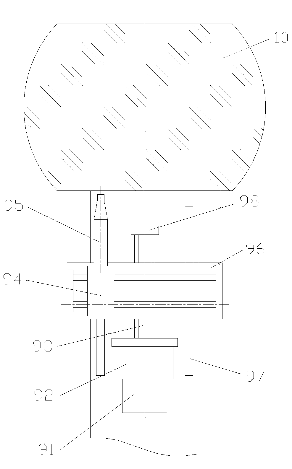 Silicon single crystal rod cutting surface angle detection device and squaring machine