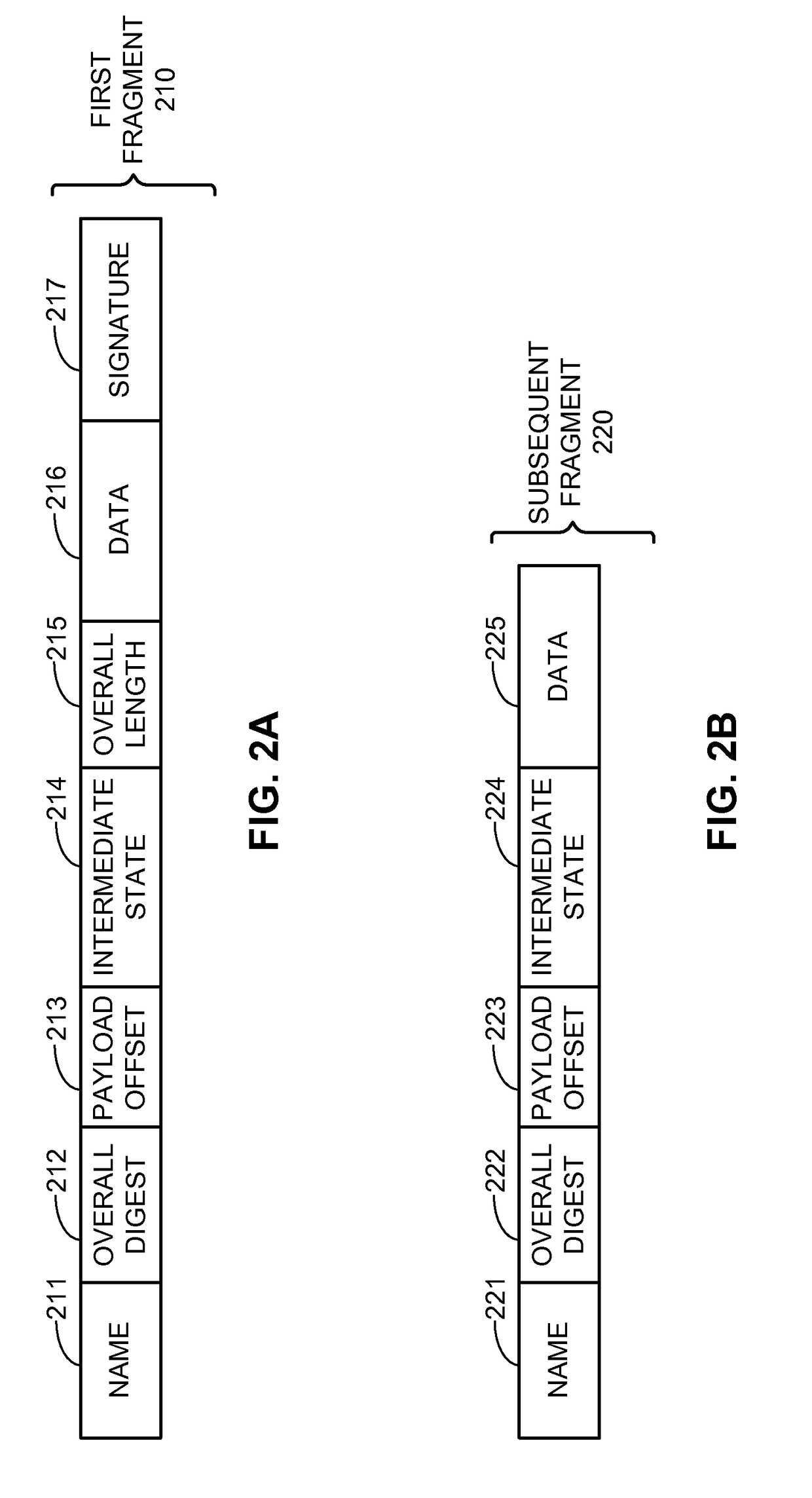 Network named fragments in a content centric network