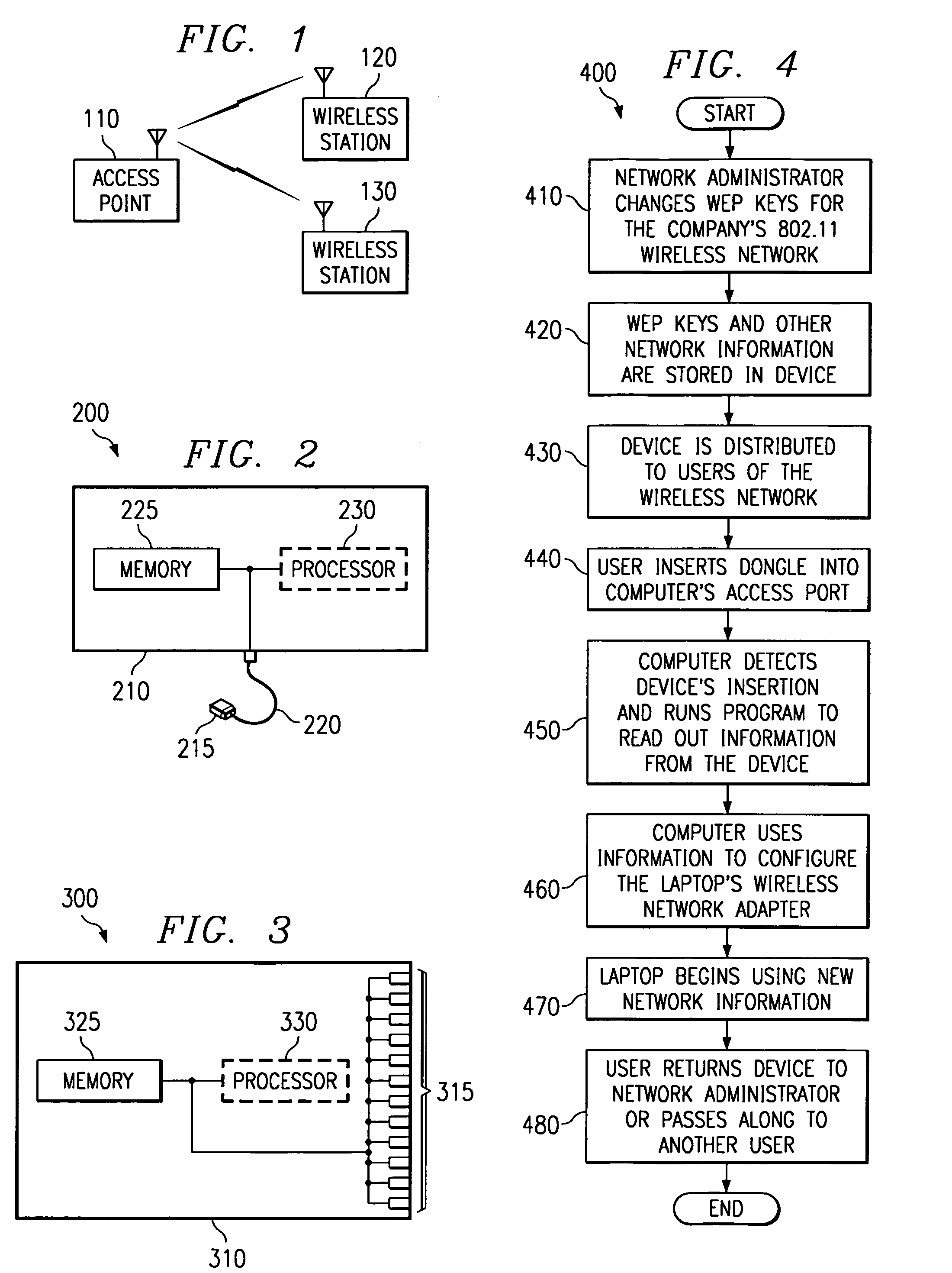 Method for physically updating configuration information for devices in a wireless network