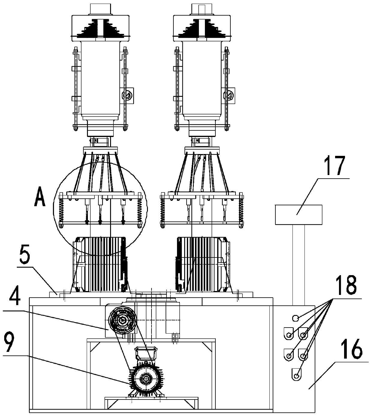 Intelligent type motor machine seat hole machining special machine and use method thereof