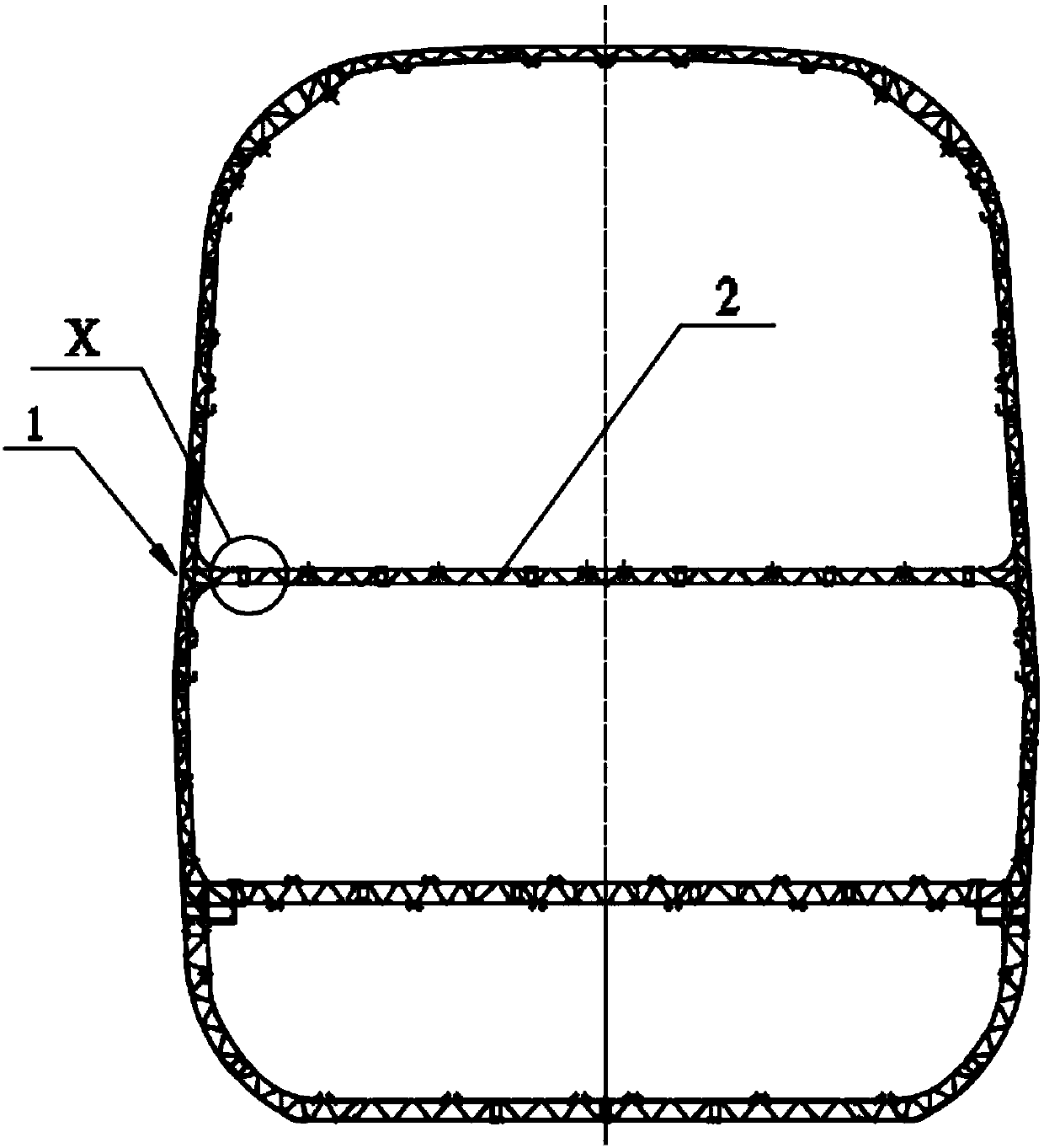 Double-layer train carriage