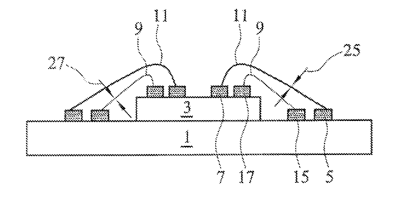 Method and structure for increased wire bond density in packages for semiconductor chips