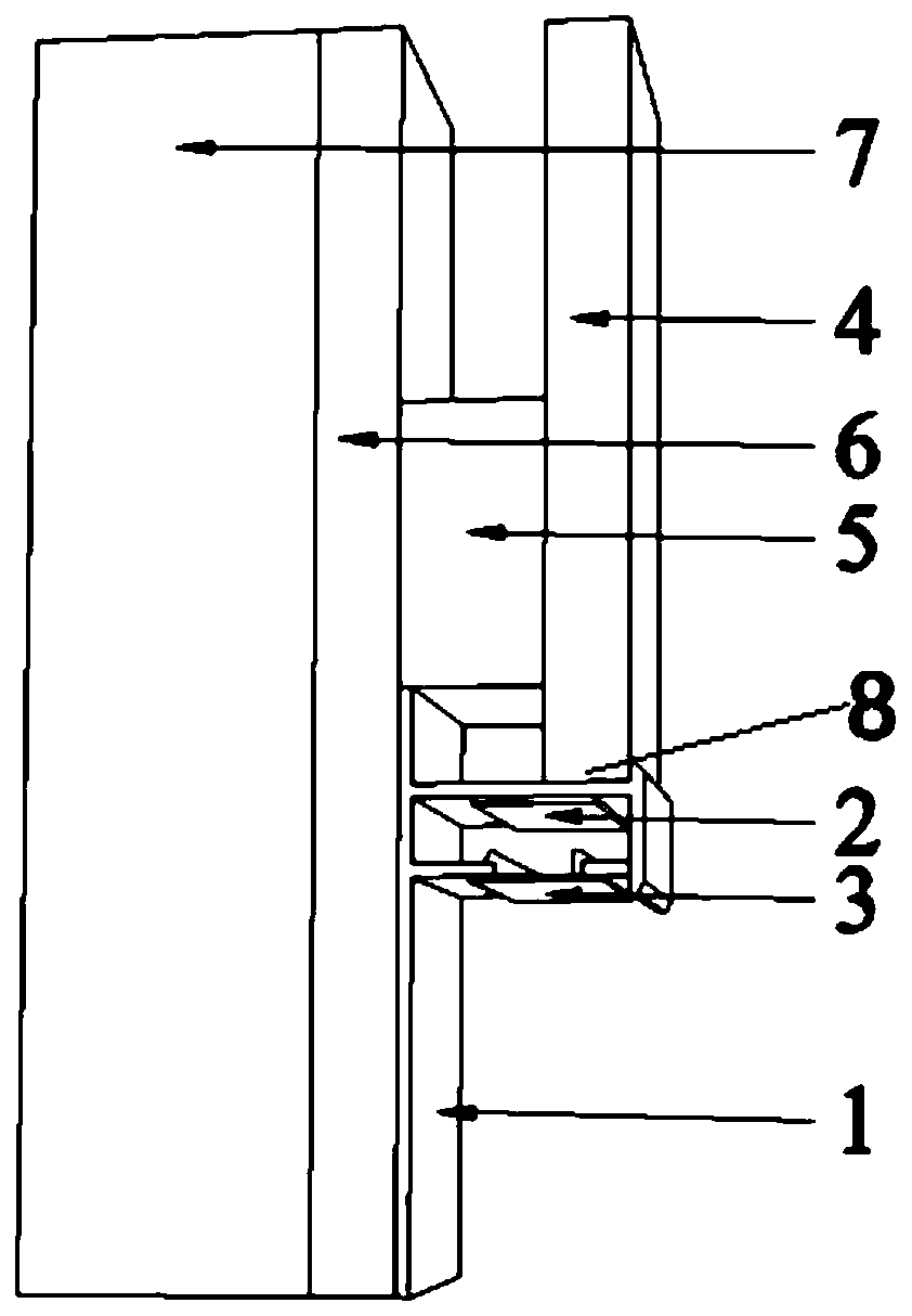 Finished product assembly-type metal skirting line