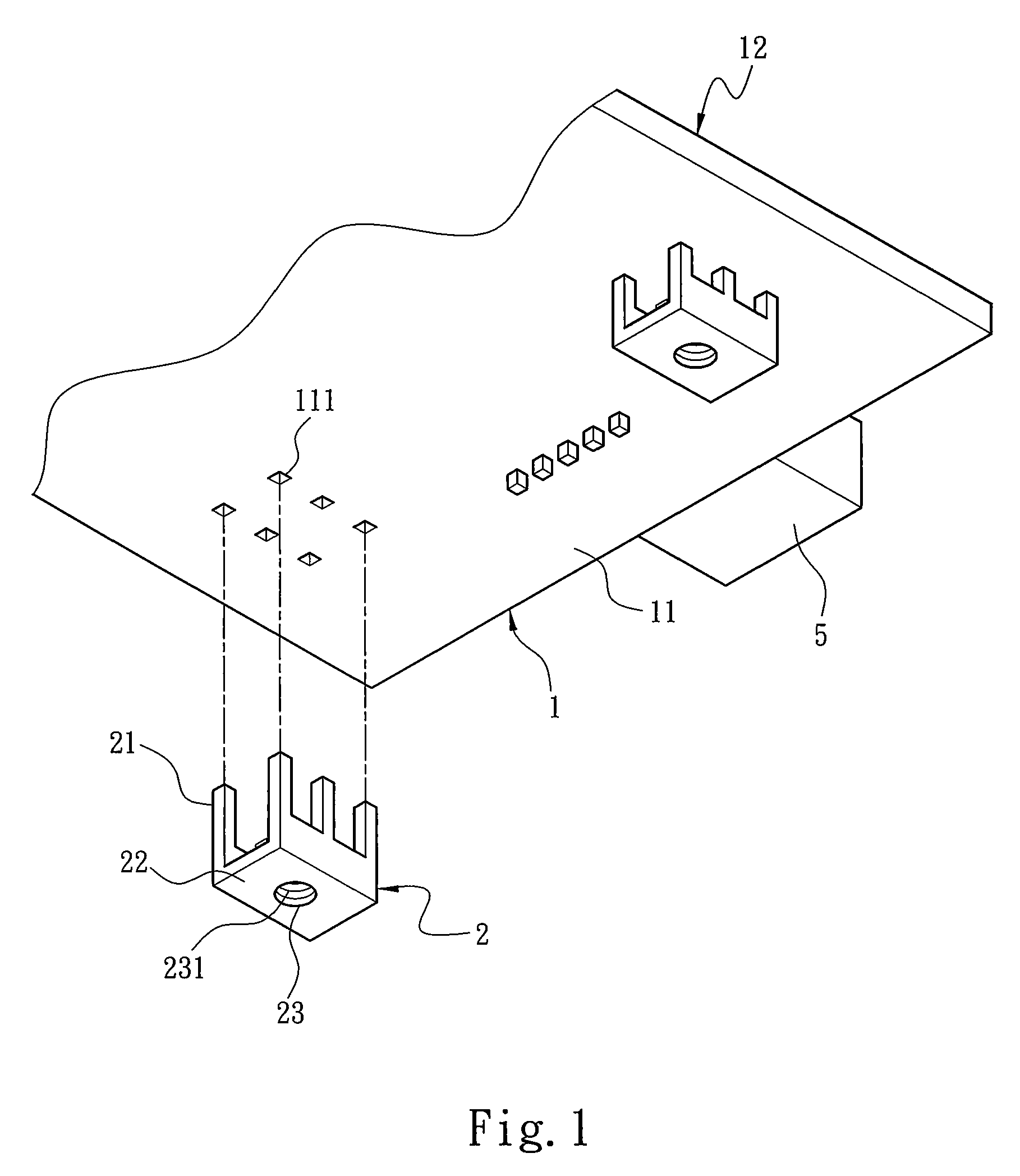 Printed circuit board fastening structure