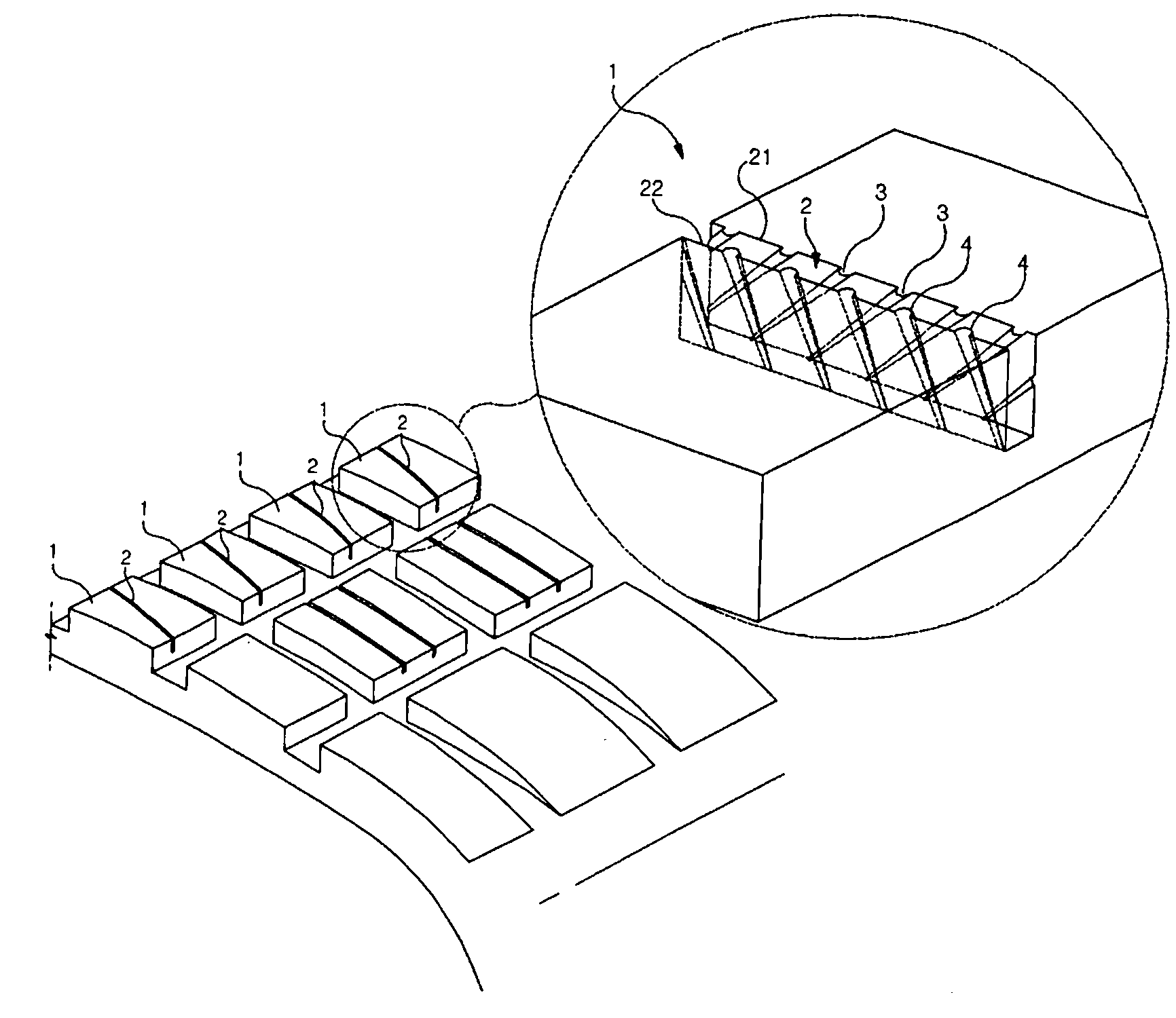 Kerf-improved tire used for automobile