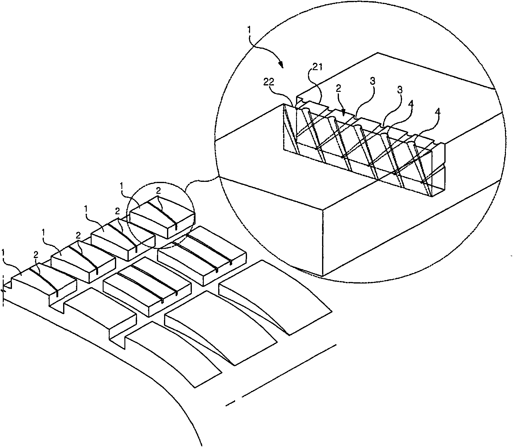 Kerf-improved tire used for automobile