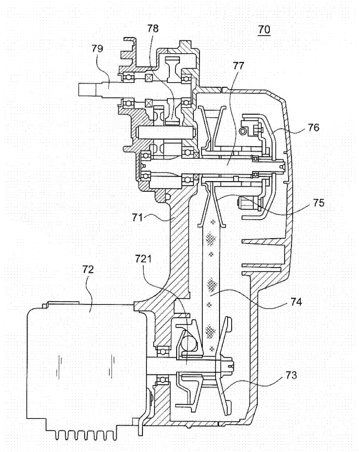 Automatic two-stage speed changing mechanism for electric vehicle