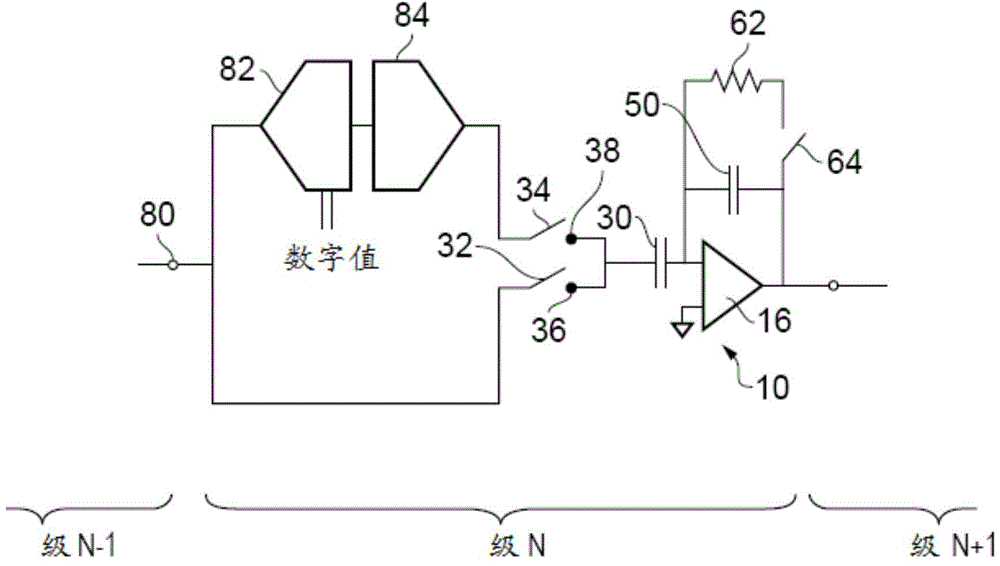 Amplifier, a residue amplifier, and an ADC including a residue amplifier