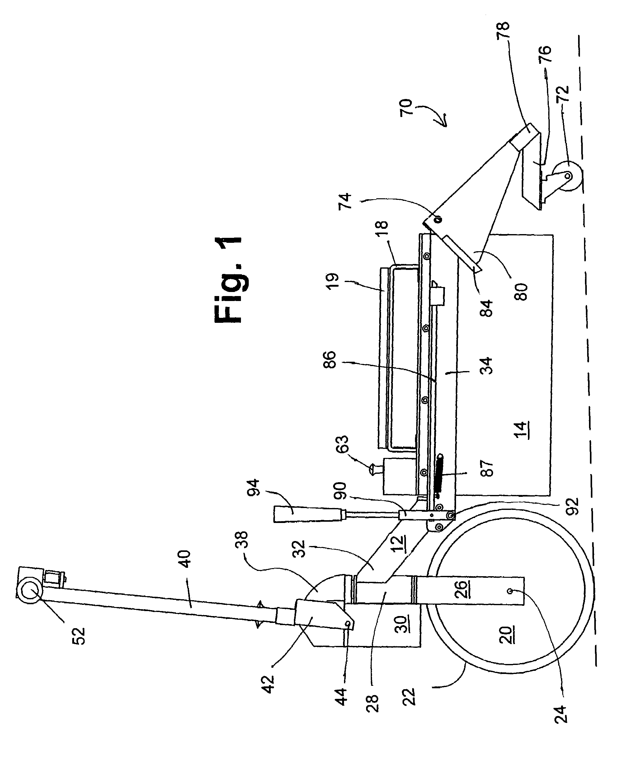 Wheel chair apparatus and method