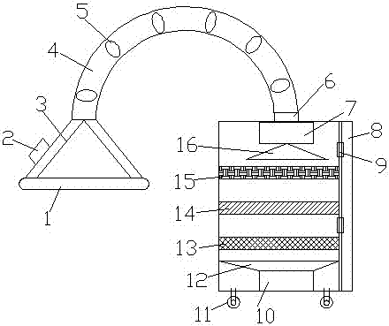 Flue gas cleaner for grinding machine