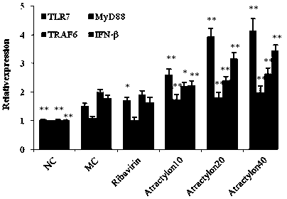 Application of atractylone in preparation of medicine for treating acute lung injury