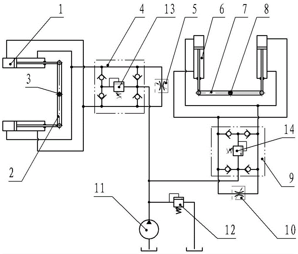 Hydraulic retractable fin stabilization buffer device