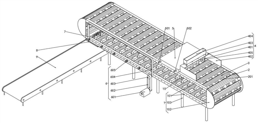 A metal ingot casting production line