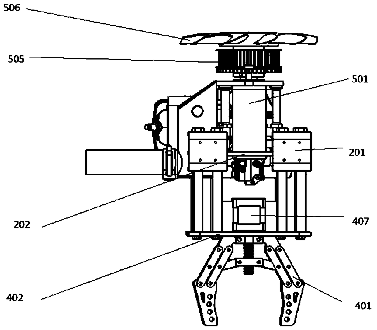 Novel oil-electricity combined four-rotor transport unmanned aerial vehicle