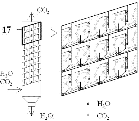 Device and method for electrically acquiring and purifying carbon dioxide