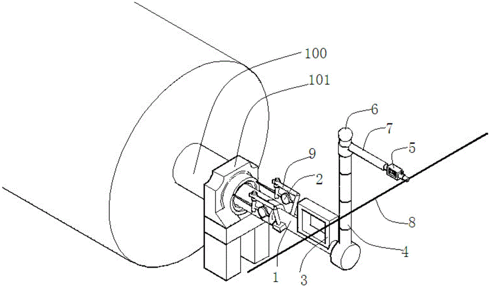 Light-emitting type digital display furnace roller precision measurement device